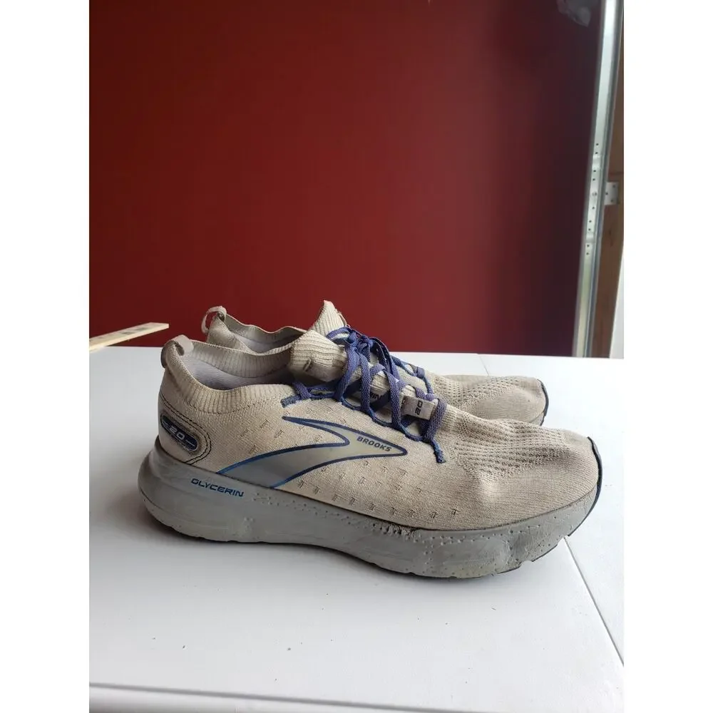 Brooks Glycerin 20 Shoes Size 11.5 Mens Gray Running Stealth Fit 1103841D081